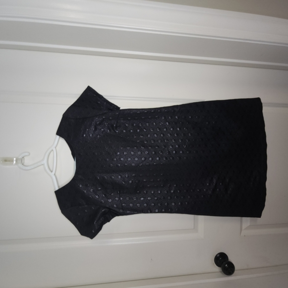 Xhilaration Black Mini Sheath Dress Crew Neck